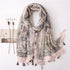 Small Fresh Cotton and Hemp Scarf Bohemian Printed Scarf